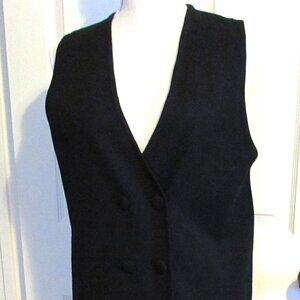 PREVIEW COLLECTION Black 100% Merino Wool Double Breasted Jumper Size S